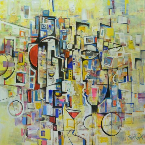PERFECT INTIMACY · 120 x 120 cm by Paul Ygartua