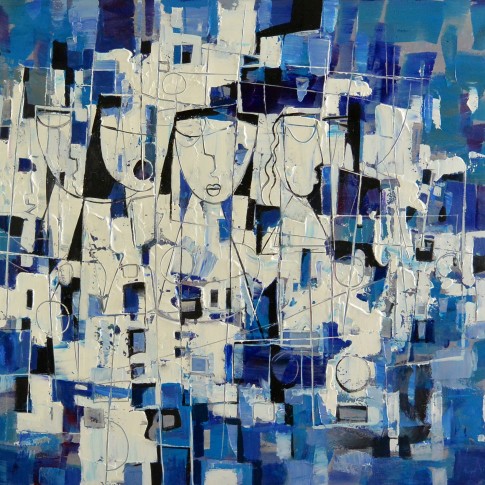 AMOUR BLEU · 120 x 150 cm (sold) by Paul Ygartua